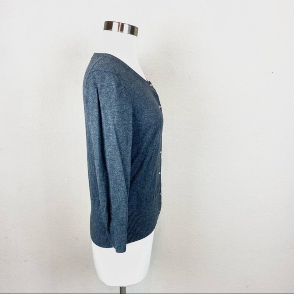 Express Grey Cardigan Rhinestone Button Sweater - Picture 5 of 8